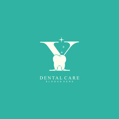 Dental logo design vector dental care clinic logo template