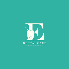 Dental logo design vector dental care clinic logo template