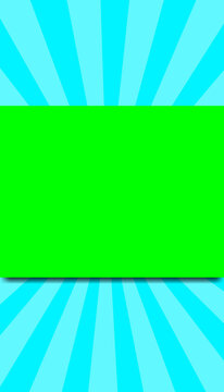 Video background for creators with green screen editable jpg file trendy , comic, radial, colorful template image.