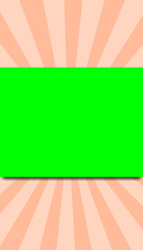 Video background for creators with green screen editable jpg file trendy , comic, radial, colorful template image.
