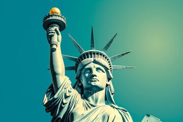Fototapeta premium Majestic Statue of Liberty Portrait