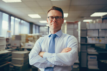 Fototapeta premium Smiling Middle-Aged Business Leader