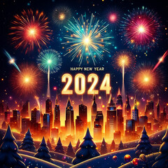 happy new year 2024 celebration