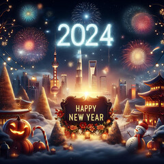 happy new year 2024 celebration