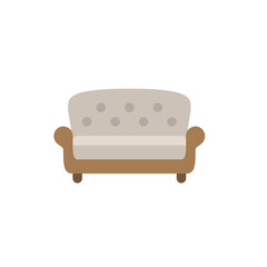 Household appliances - Couch, sofa. Living room furniture. Flat icon vector illustration. Editable stroke