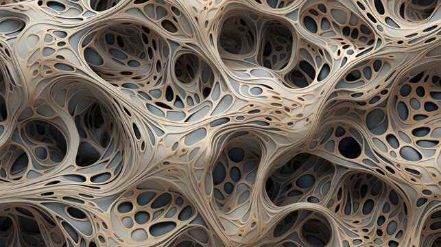 Abstract bone sponge texture, macro view