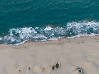 Aerial view of Patara beach in Kas, Turkey.