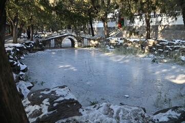 Beijing, China - December 19 2023: The Scenery of Beijing During Winter