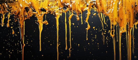 Dripping liquid, like ink or oil. - obrazy, fototapety, plakaty