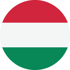 Round Hungary flag vector . Round Hungarian flag isolated on white background
