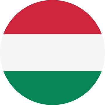 Round Hungary flag vector . Round Hungarian flag isolated on white background
