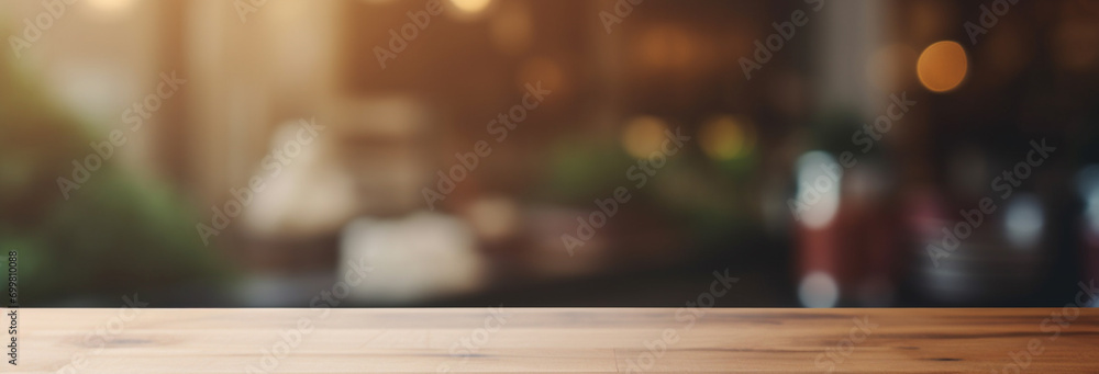 Canvas Prints empty wooden table and blurred background