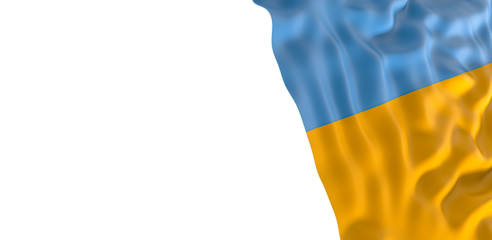 Resilient Spirit: Vibrant 3D Ukraine Flag Symbolizes Hope