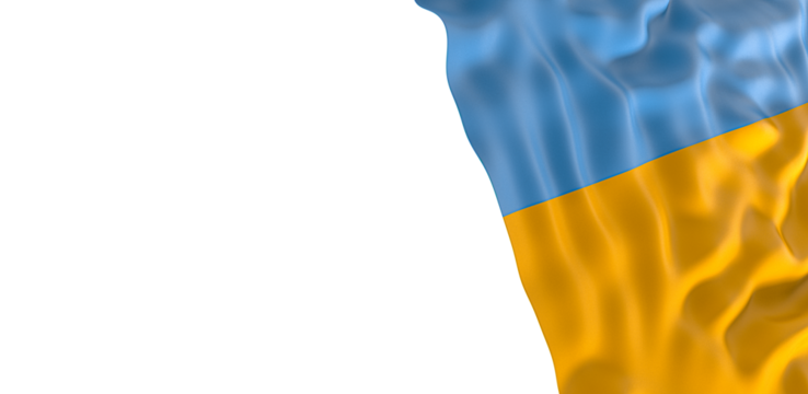 Resilient Spirit: Vibrant 3D Ukraine Flag Symbolizes Hope