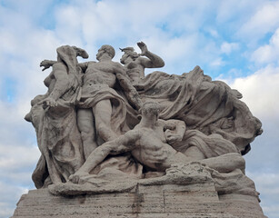 beautiful statuary group of Ponte Castel Sant'Angelo in Rome