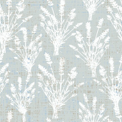 Abstract botanical Floral brush strokes seamless pattern design for fashion textiles, graphics, backgrounds and crafts linen texture  leaves silhouettes Chic rustic interior stylish pattern all over  © PATTERN_SPIRIT