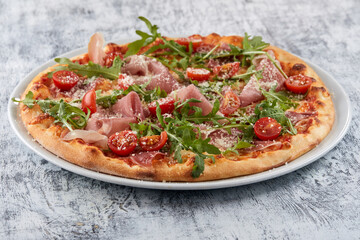 italian pizza on the white plate