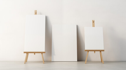 mockup featuring a blank canvas art