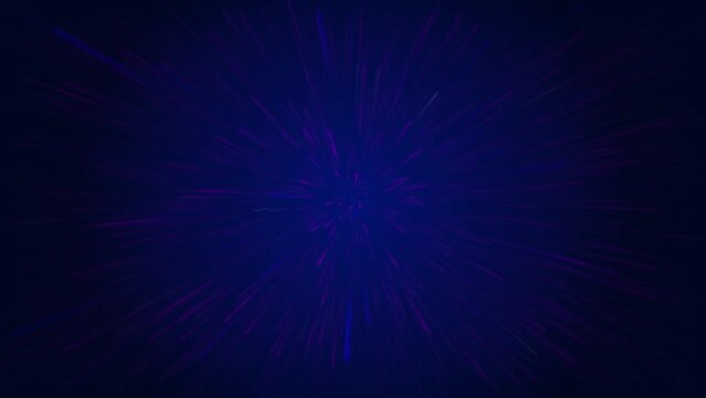 Dark blue starburst background. Warp stars hyperspace motion. High speed looping animation. Perfect for sci-fi, cyberspace and time traveler background.