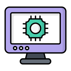 Computer Processor Icon