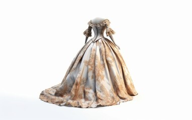 classik dress isolated on white background with clipping path. Studio shot.