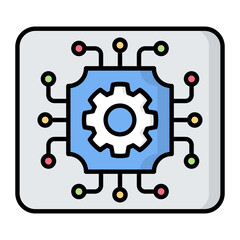 Smart IOT Chip Icon