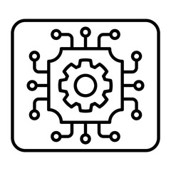 Smart IOT Chip Icon