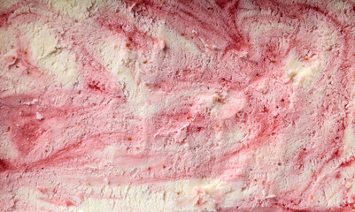 strawberry and vanilla ice cream texture