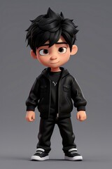 3D Cute boy cartoon