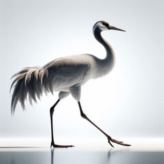 Obraz premium sandhill crane, grulla canadiense, Antigone canadensis, песчаный журавль, Derek bukit pasir, isolated White background