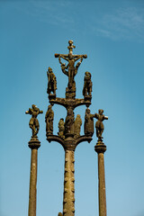 Umfriedeter Pfarrbezirk in Saint-Thegonnec in der Bretagne