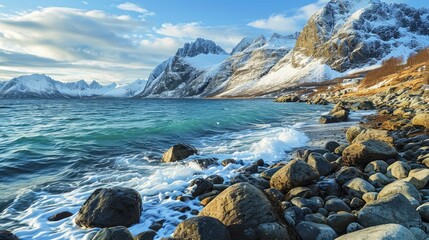 captures the rugged beauty of Tungeneset beach on Senja Island
