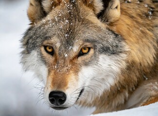 Obraz premium Wolf into the woods on winter