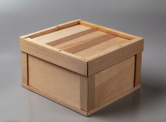 Wooden box isolated. Shipping concept.