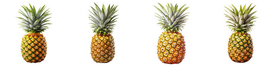 Pineapple Hyperrealistic Highly Detailed Isolated On Transparent Background Png File