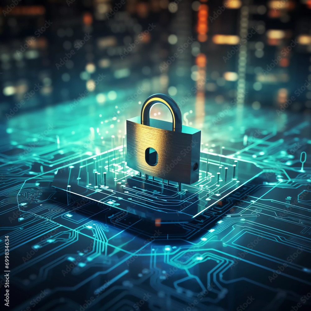 Poster Data protection and cyber security on internet server network with secure login to protect privacy from attack 