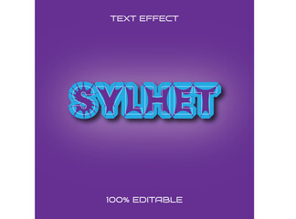 Vector Sylhet Text Style Effect