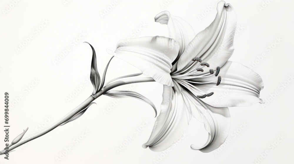 Poster  a black and white photo of a flower on a white background with a black and white photo of a flower on a white background with a black and white background.