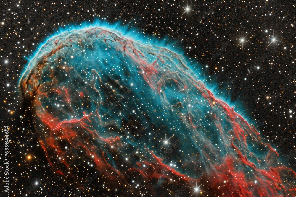 Wall mural an image highlighting the elegant and graceful features of a universe nebula, with its delicate tend