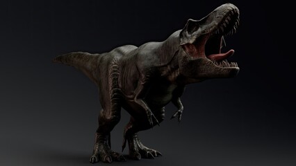 Tyrannosaurus Rex Stan render of background. 3d rendering