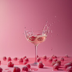 Sparkling Raspberry Cocktail Celebration