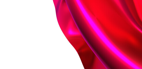 Smooth and shiny purple cloth 3D
