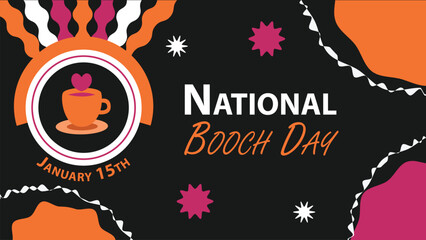 National Booch Day vector banner design. Happy National Booch Day modern minimal graphic poster illustration.