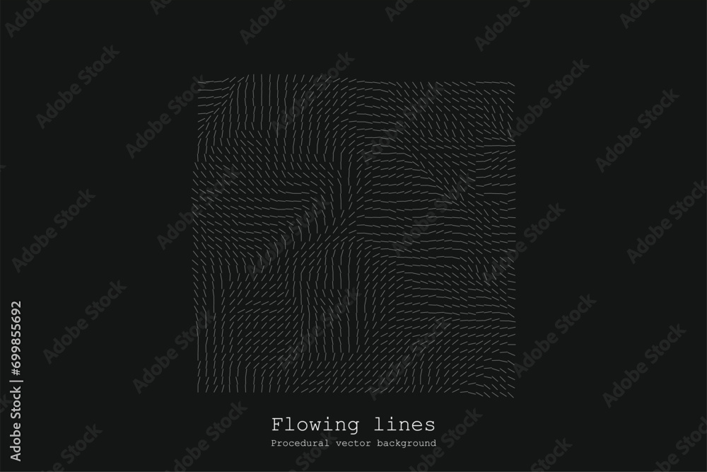 Poster abstract line matrix pattern. noise flow dynamic.