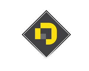 D letter creative logo design.