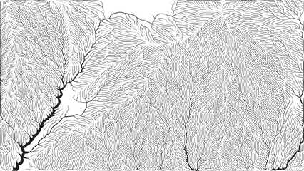 Growth pattern. Generative branching structure. Organic net of vessels texture.