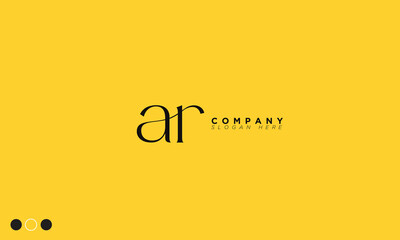 AR Alphabet letters Initials Monogram logo RA, A and R