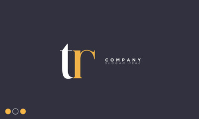 TR Alphabet letters Initials Monogram logo RT, T and R