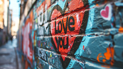A graffiti wall with an artistic 