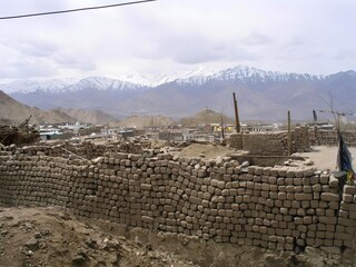 Himalayan Stone Wall in Ladakh